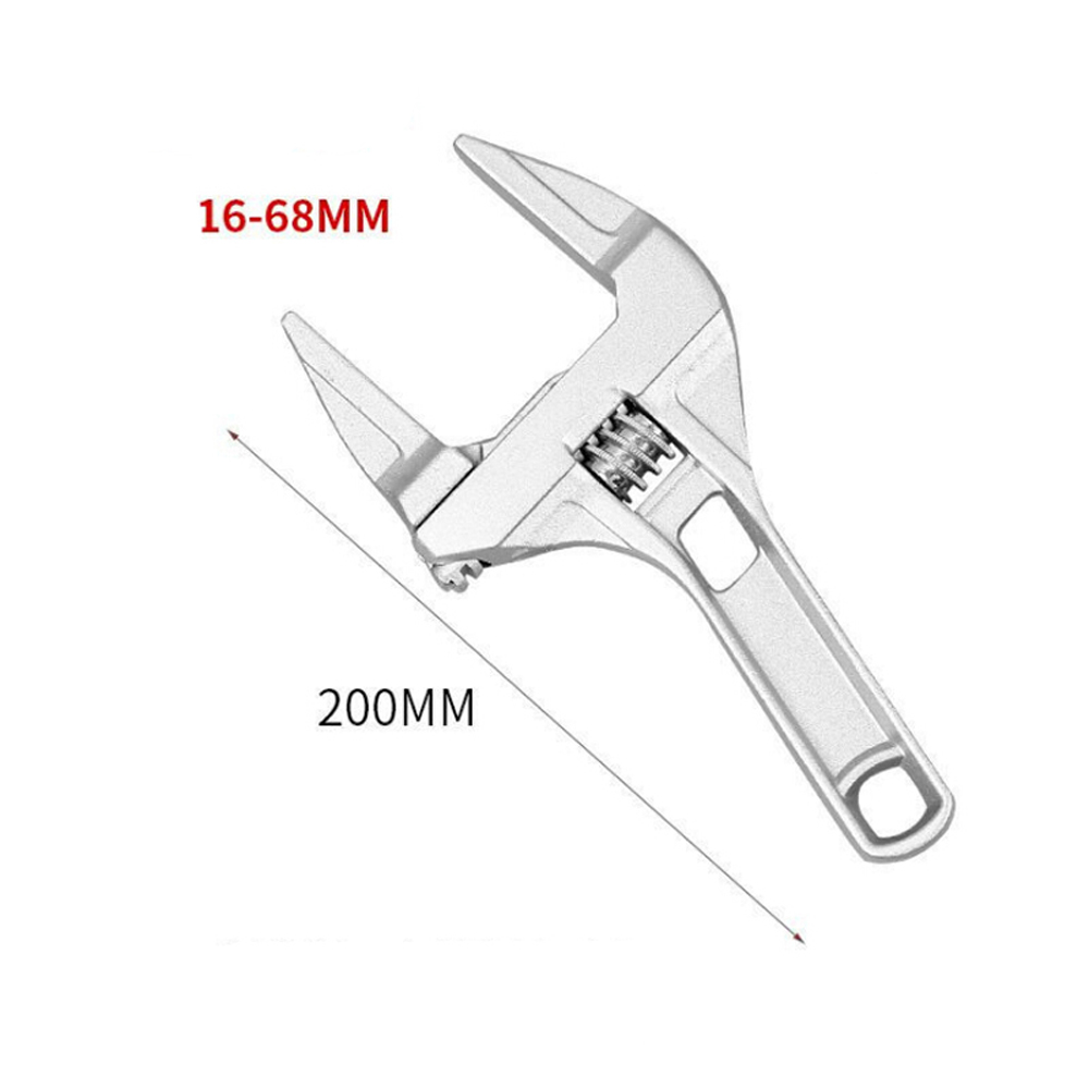 16-68mm Universal Repair Set Bathroom Hand Tools Large Opening Pipe Wrench Nut Key Adjustable Spanner