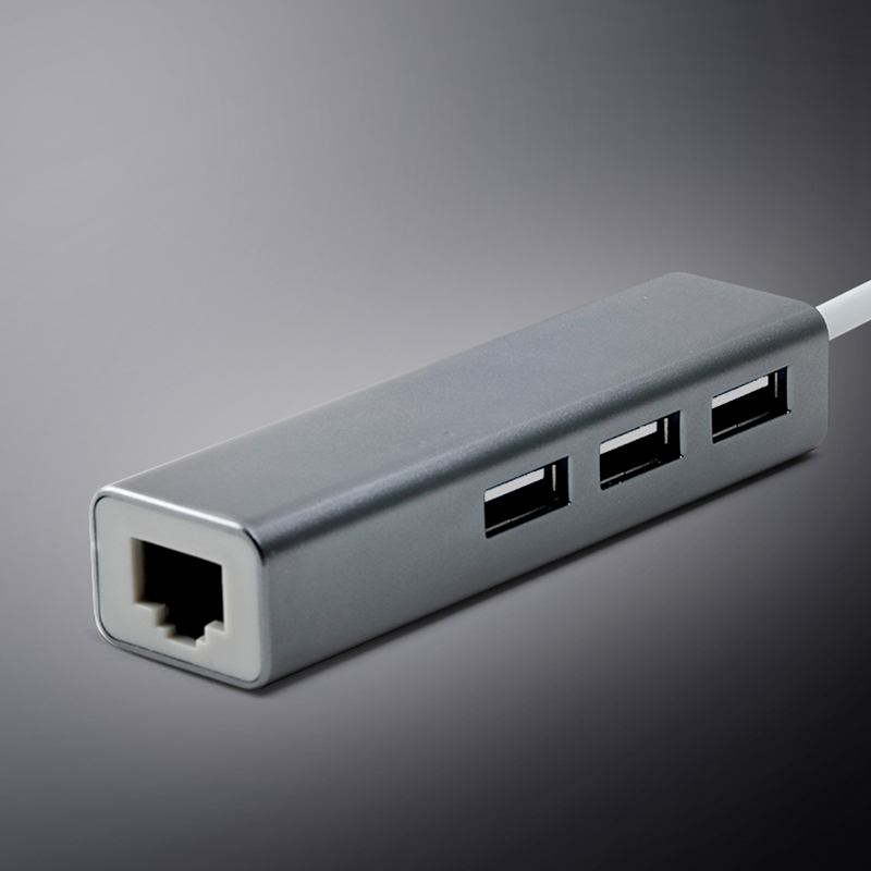 OFCCOM USB Ethernet USB Hub to RJ45 Lan Network Card 10/100Mbps Ethernet Adapter for Mac iOS Laptop PC Windows USB 2.0 Hub