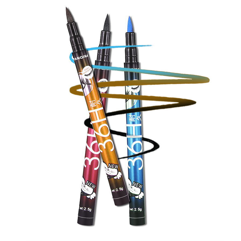 3 Colors Portable Quick Dry Waterproof Long-lasting Sexy Easy To Wear Sweatproof Liquid Eyeliner Pencil Eye Cosmetics TSLM1