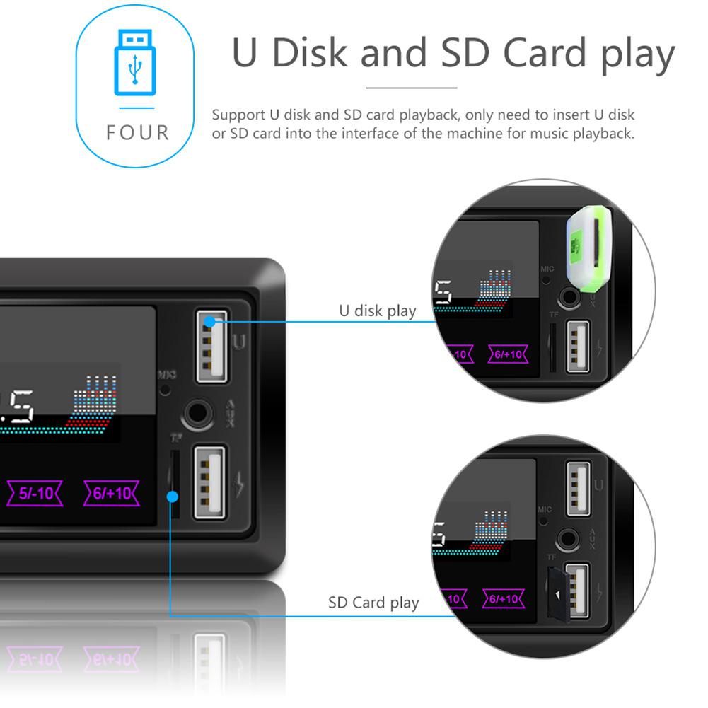 Car Touch Screen Dual USB Vehicle-mounted Bluetooth MP3 Player SD Card U Disk Redio Video Display 12V Automobile Radio