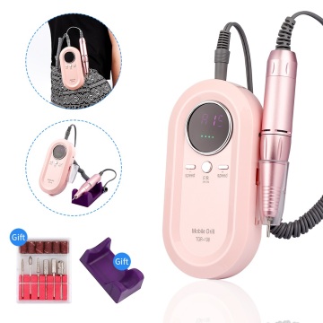 Portable Rechargeable Nail Drill Machine 36W 30000RPM Manicure Machine Electric Nail File Nail Art Tools Set for Nail Drill bits