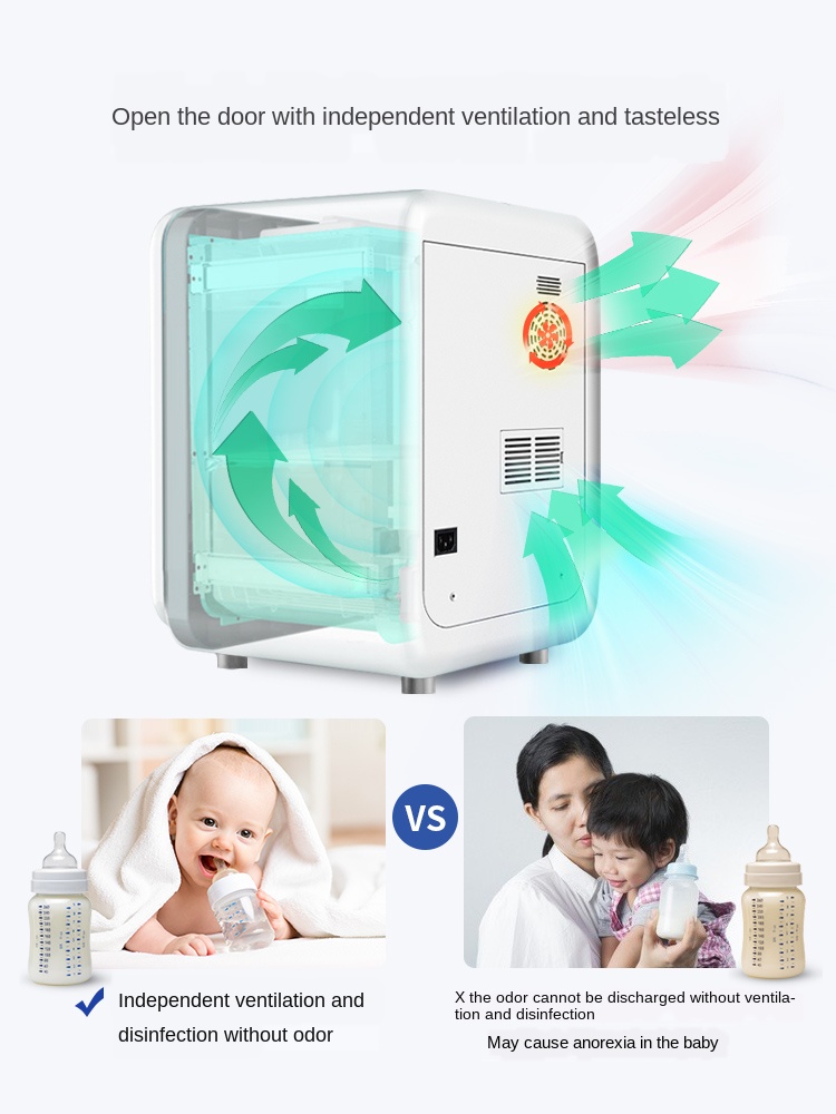 Independent air exchange baby disinfection cabinet, automatic sterilization, household small bottle sterilizer with drying two i