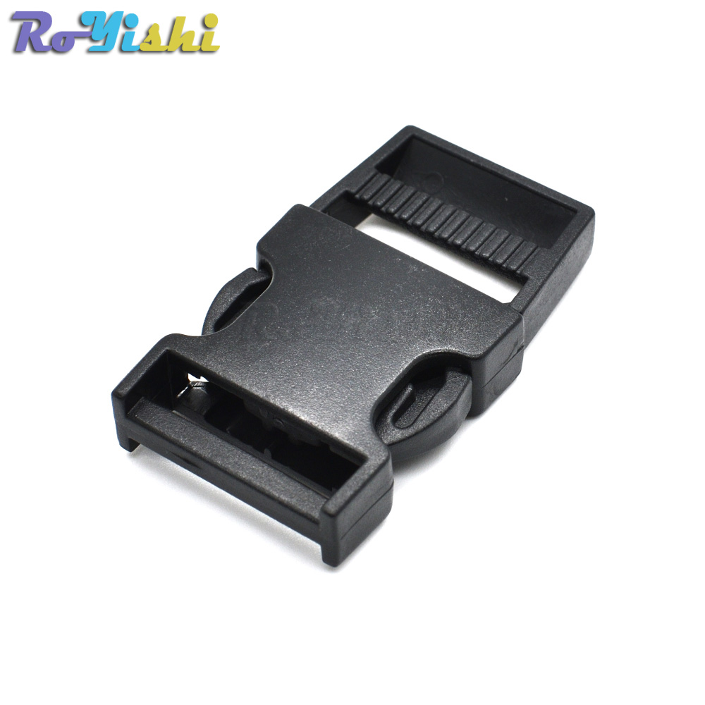 Plastic Straight Side Release Strong Buckle For Backpack Straps Webbing Black