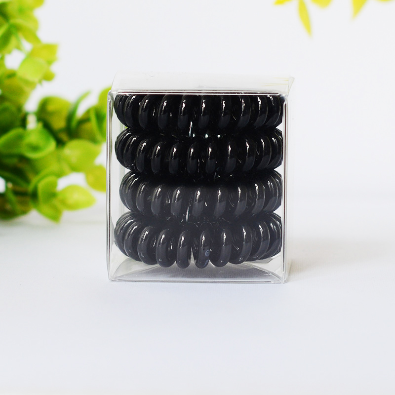 Solid colors Telephone line hair rope sprial Telephone Cords Hair Scrunchies high quality traceless hair ring hair accessory