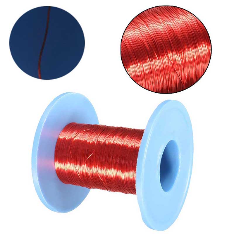 100M Red Magnetic Wire 0.2mm QA Enameled Copper Wire Magnetic Coil Winding For Electric Machine DIY Electromagnet Making