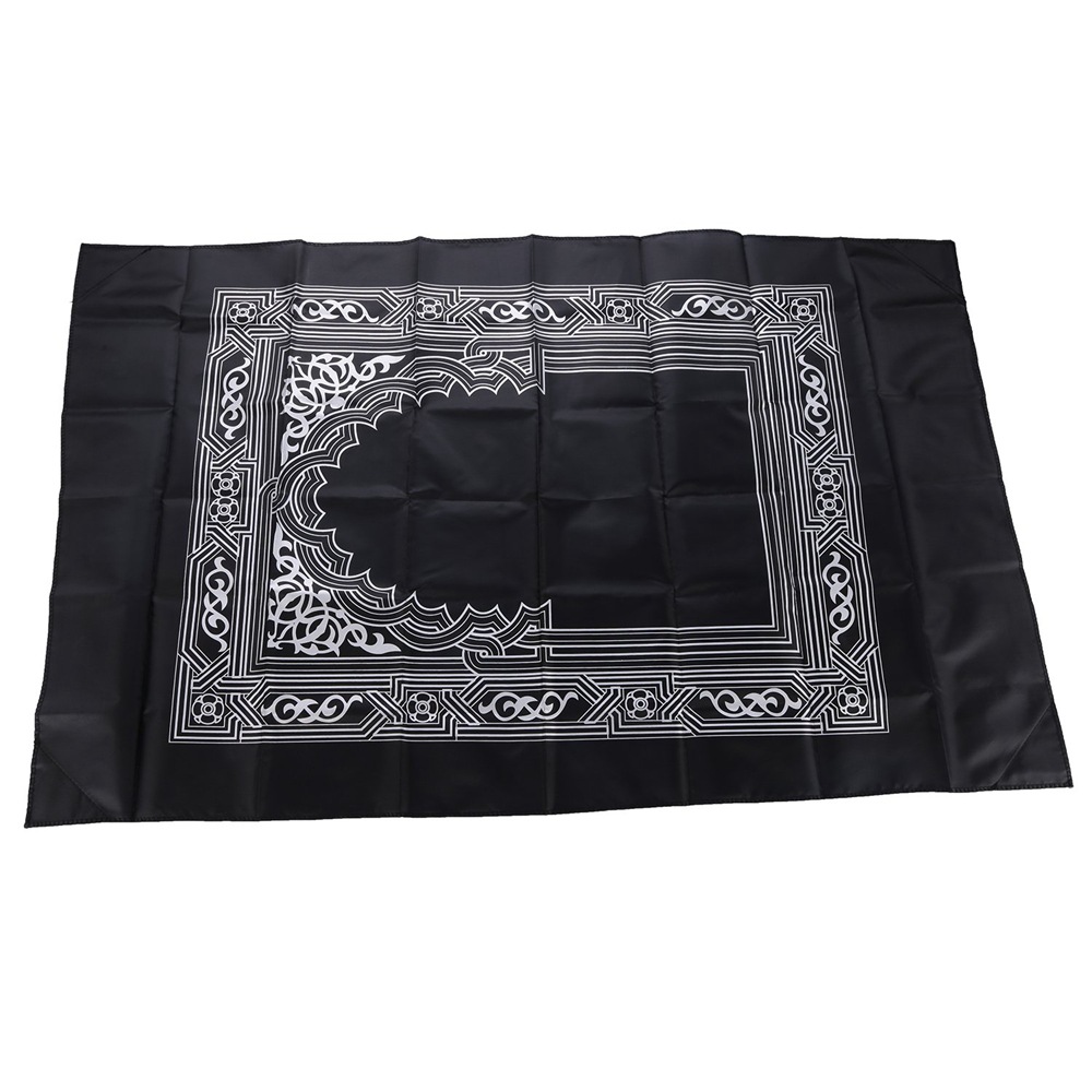 Portable Islam Muslim Prayer Mat Rug With Compass Vintage Pattern Islamic Eid Blanket Carpets Decoration Gift Pocket Sized Bag