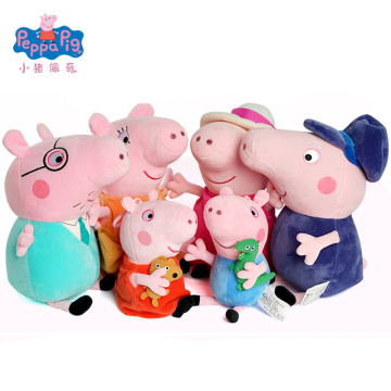 13/19/30cm Original Peppa Pig Family Friends Party Stuffed Plush Toys George Pig Dad Mom Rabbit Zebra Pony Dog Animal Doll Toy