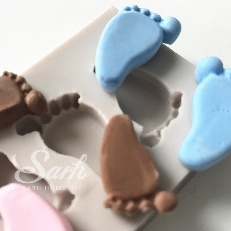 Size Baby footprints Shape Cake Mold Chocolate Mould for the Kitchen Baking Cake Tool DIY Sugarcraft Decoration Tool