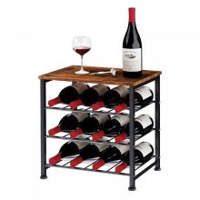 3-Layer Freestanding Wine Bottle Rack for 12 Bottles
