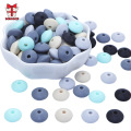 BOBO.BOX 100pc12mm Silicone Lentil Beads Baby Teething Bead BPA-Free Food Grade Making Baby Oral Care Pacifier Chain Accessorise