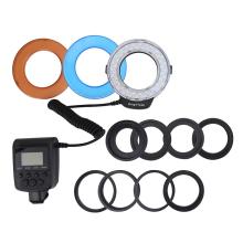 Professional HD-130 Macro LED Ring Flash Bundle3000~15000K with 8 Adapter Ring for Canon Flash for Nikon for Olympus DSLR Camera