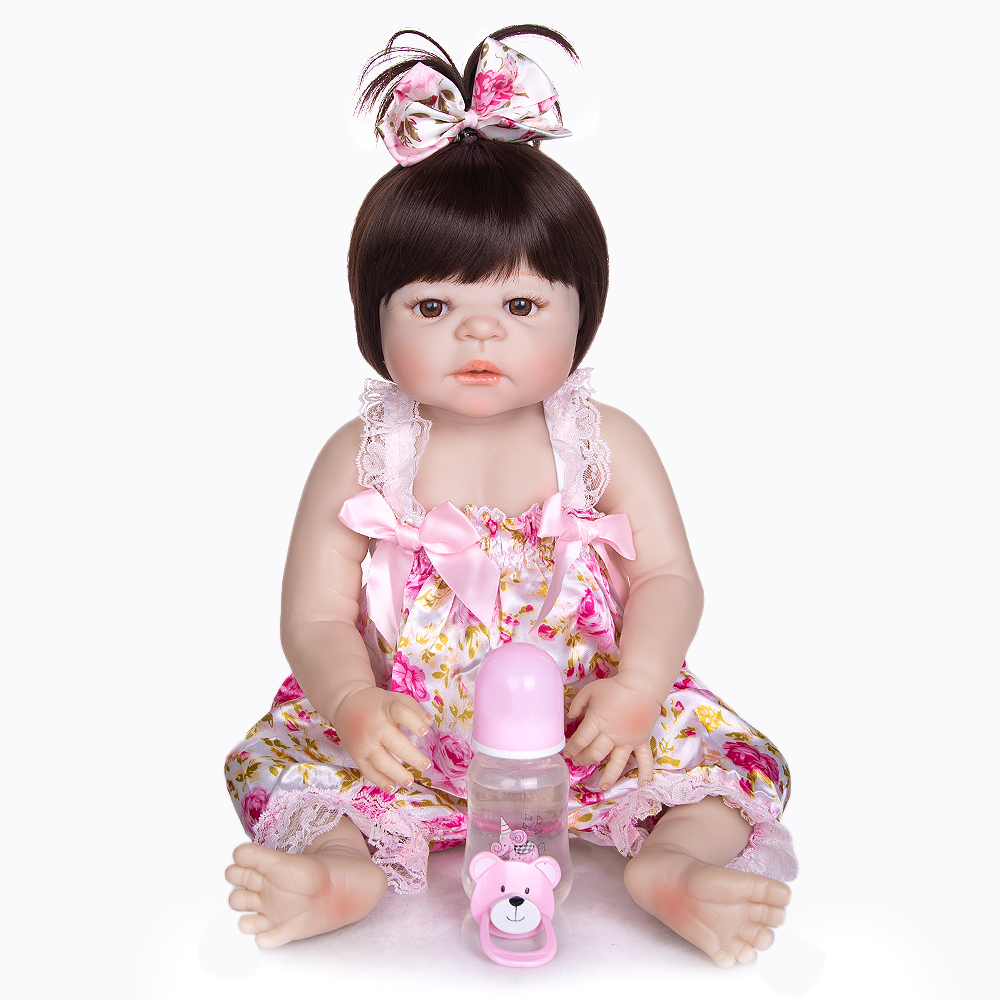 KEIUMI Hot Sale Reborn Baby Dolls Realistic Girl Princess 23 Inch Baby Dolls Reborns Toddler bebe Washable Toy For kids Gifts