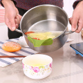 1Pc Kitchen Silicone Lids Funnel Tools Anti-spill Drain Pans Round Rim Deflector Liquid Soup Diversion Cooking Tools Cookware