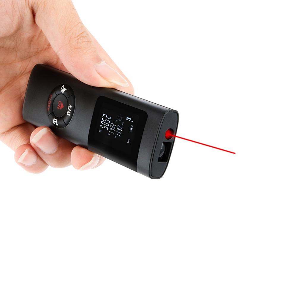 40M Mini Laser Distance Meter USB Rechargeable Infrared Rangefinder Digital Portable Range Finder Measure Diastimeter