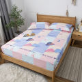 Bonenjoy TPU Waterproof Material Bed Sheet with Rubber Elastic Single Size Bed Linen for Kids Cartoon Bed Fitted Sheet Sets