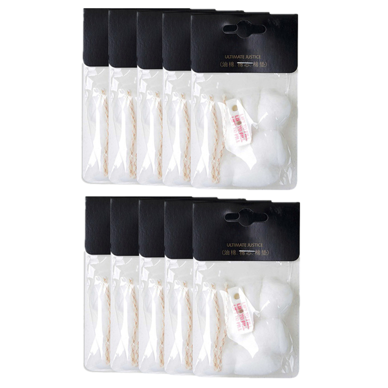 10Pcs/Pack Oil Absorbent Cotton Core Wicks Cotton Pads Kit For Kerosene Oil Petrol Lighter Universal Replacement Accessories