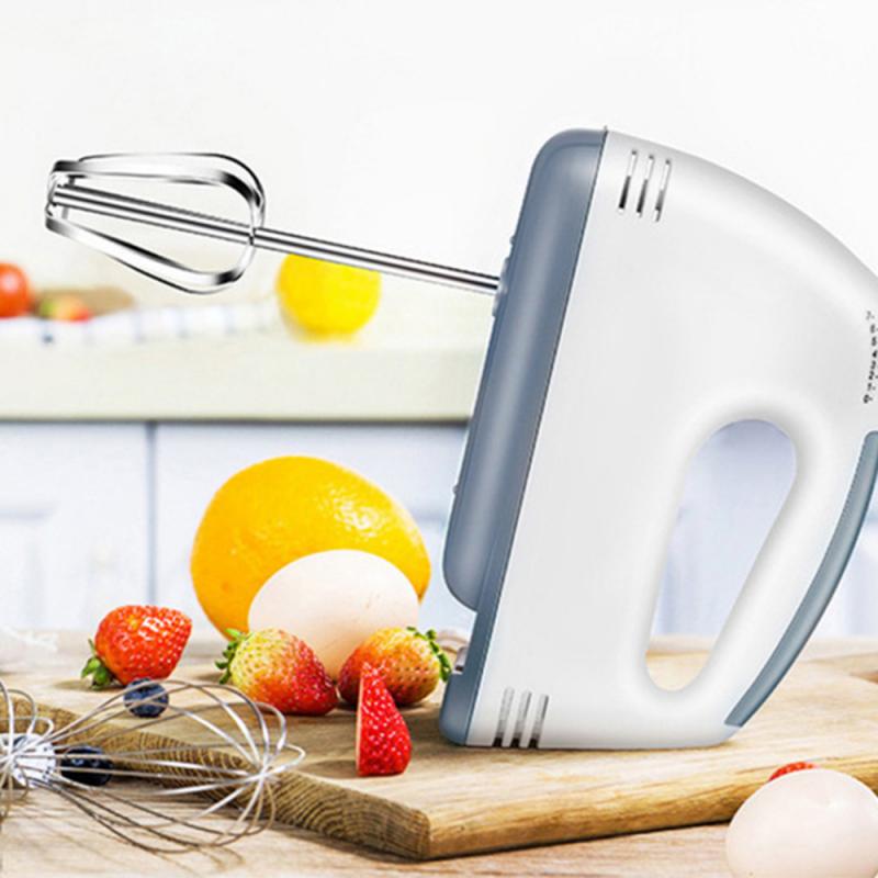 Electric 7 Speed Food Mixer Cake Dough Mixer Handheld Egg Beater Blender Baking Whipping Cream Kitchen Cooking Machine