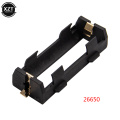 1/2 X 26650 Battery Holder SMD For 26650 Black With Bronze Pins Gold Plated for 26650 3.7V Rechargeable Batteries Hold Case Box