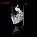 25pcs Laser Cutting Peacock Wine Glass Cup Card For Wedding Paper Name Place Card Cup Card Wedding Decorations Party Supply