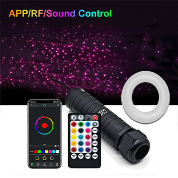 150/200/300Pcs 12V 6W RGB LED Fiber Optic Light Car Roof Star Lights RF Remote Control Lamp Auto Product Car Accessories