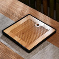 Chinese Kung Fu Tea Set Tray Bamboo +Melamine Tea Tray Tea Accessories Water Storage Tea Board Tools Tea Serving Teapot Tray Set