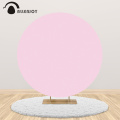 Allenjoy Solid Color Round Backdrop Cover Pink Blue Red Birthday Wedding Circle Banner Baby Shower Photocall Party Background