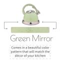 Green Mirror Stainless Steel Whistling Stovetop Tea Kettle