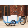 Dutch front loading 3 wheel Electric Adult Kids Tricycle Cargo Bike Bicycle Vending Food Cart for Sale Customizable