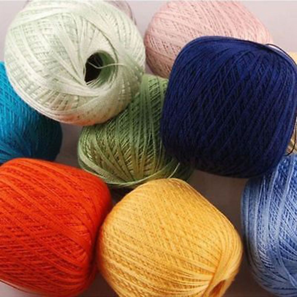 1 Pcs DIY Mercerized Cotton Cord Thread Yarn for Embroidery Crochet Knitting Lace Jewelry Sewing Tools Accessories