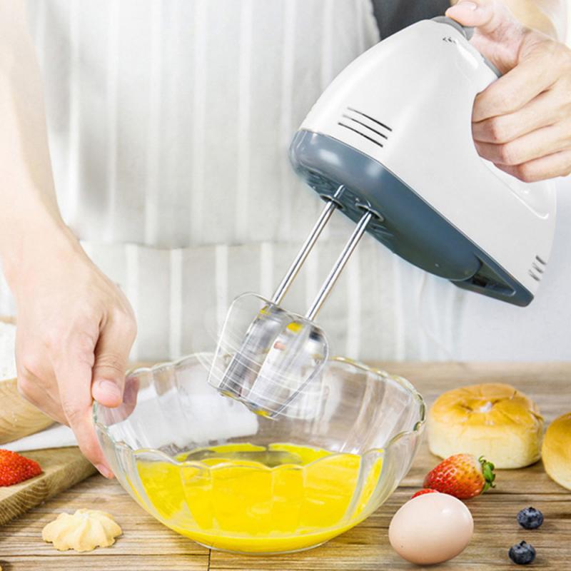 Electric 7 Speed Food Mixer Cake Dough Mixer Handheld Egg Beater Blender Baking Whipping Cream Kitchen Cooking Machine