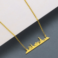 Chandler Stainless Steel Cityscape Necklace New York Skyline Chain Necklaces NY NYC Statue of Liberty Minimalist Jewelry