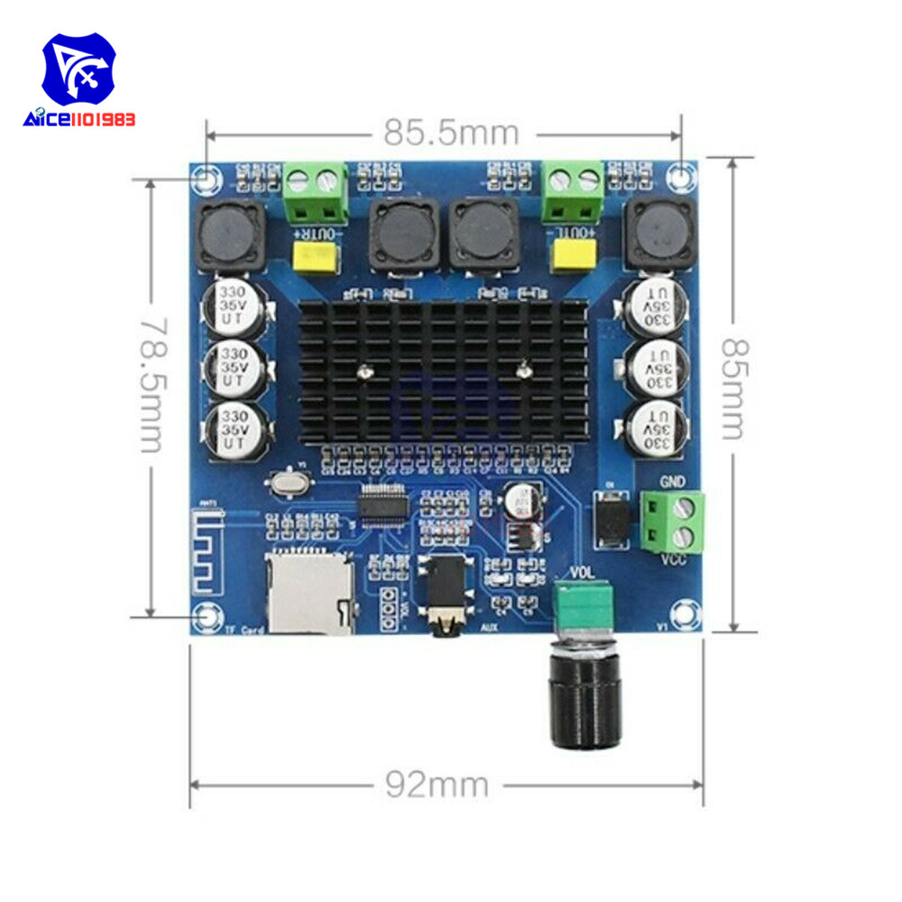 diymore TPA3116 Bluetooth 4.1/ Bluetooth 5.0 Digital Power Amplifier Board 50Wx2/100Wx2 Audio Stereo Amplifier Module DC 12 -30V