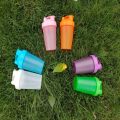 400ML Sport Shaker Bottle Plastic Powder Mixing Bottle Sport Fitness Shaker Outdoor Portable Bar Drinkware With Stirring Ball