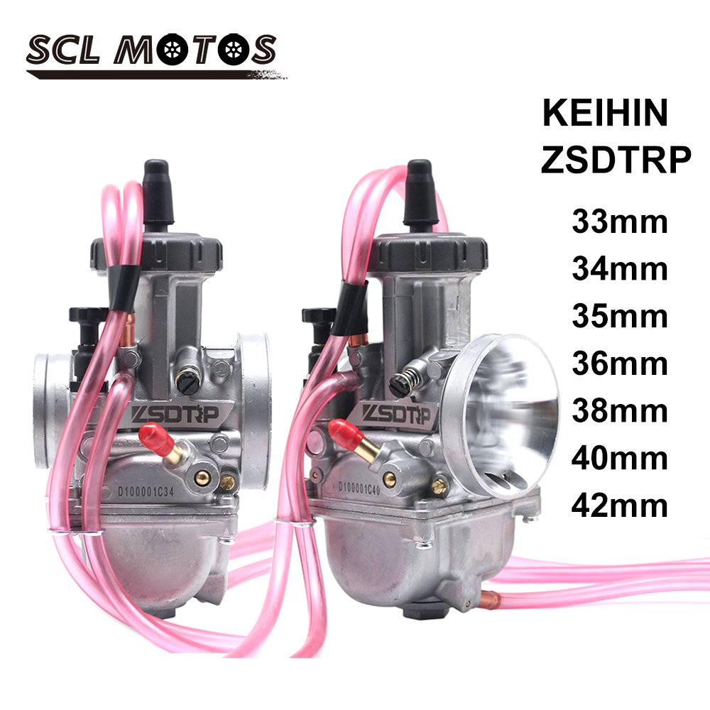 SCL MOTOS Motorcycle Motorbike KEIHIN PWK Carburetor 33 34 35 36 38 40 42mm Carb Racing Scooters Dirt Bike ATV with Power Jet