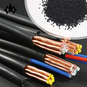 Flame-Retardant Black PVC Plastic Pellets for Cables