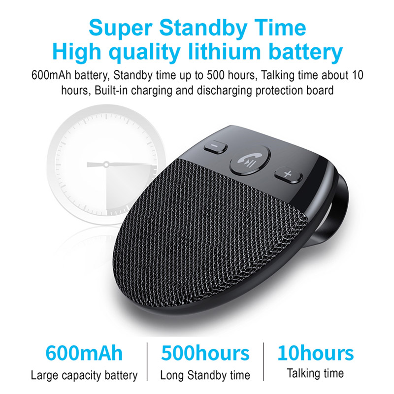 JaJaBor Bluetooth Car Kit Handsfree Bluetooth 5.0 Speakerphone Wireless MP3 Music Player with Microphone Auto Power On / Connect