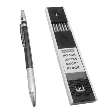 High Quality Metal Mechanical Pencil 2.0mm 2B Sketch Drawing Automatic Pencil Send 1 Pencil lead For School Office Stationery