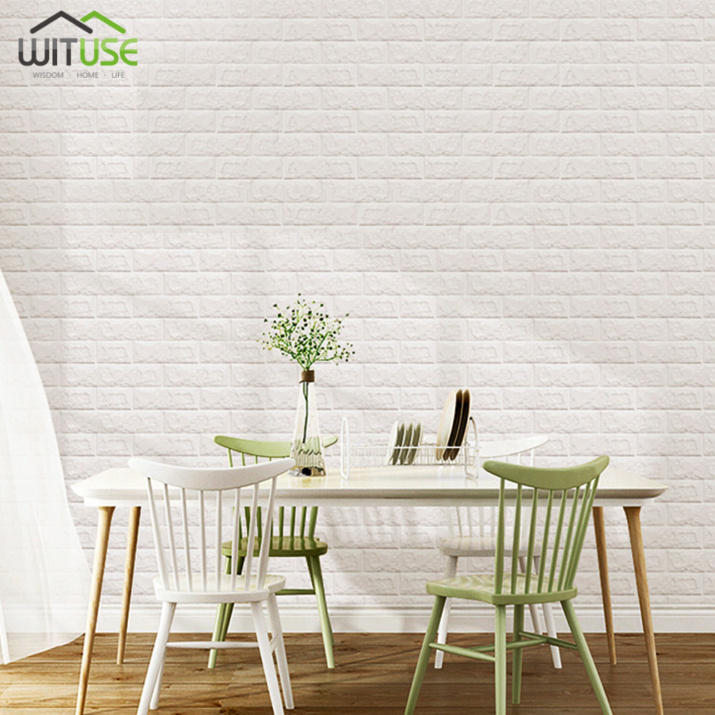 100% NEW PE Foam 3D Wallpaper DIY Wall Stickers Waterproof Wall Decor Embossed Brick Stone Wallpaper home decor 60X30 Poster
