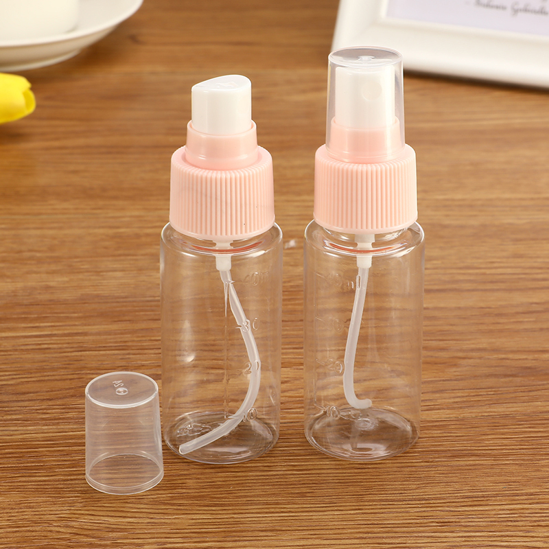 5pcs/set Portable Spray Refillable Bottles Kit Plastic Face Cream Lotion Makeup Container Home Travel Empty Spray Refill Bottles