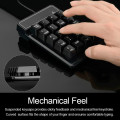 Bkscy19 Keys USB Mechanical Wired numeric keypad Keyboard Mini number keycaps Numpad Keyboard for Laptop Desktop PC Computer