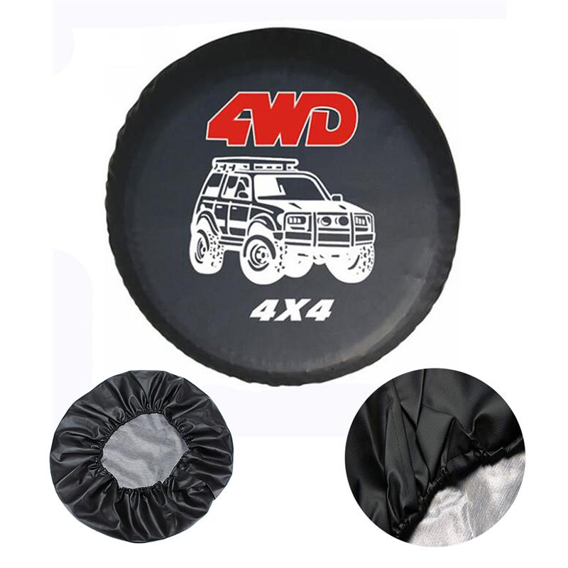 14" 15" 16" 17" Inch Car Tire Cover 4WD 4x4 PVC Leather Spare Wheel Tire Cover Case Bag Pouch Protector Car Tyres Fit For Jeep