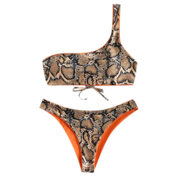 Swimwear 2020 Snake Women's Two Piece Print Sexy Split Swimsuit Bikini Swimsuit Beachwear Banador #T