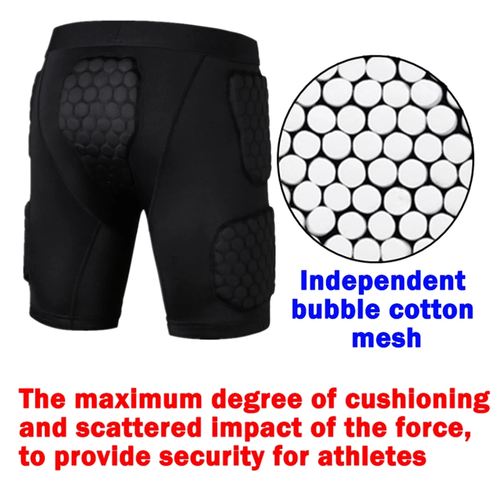 New Men's Football Anti-Collision Pants Basketball Sports Protective Gear Rugby Wear Taekwondo Ski Nipples Sports Shorts