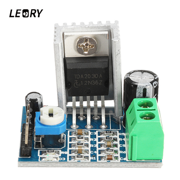LEORY TDA2030A Mono 18W Audio Amplifier Module Board 10K Adjustable Resistance Power Amplifier 6-12V