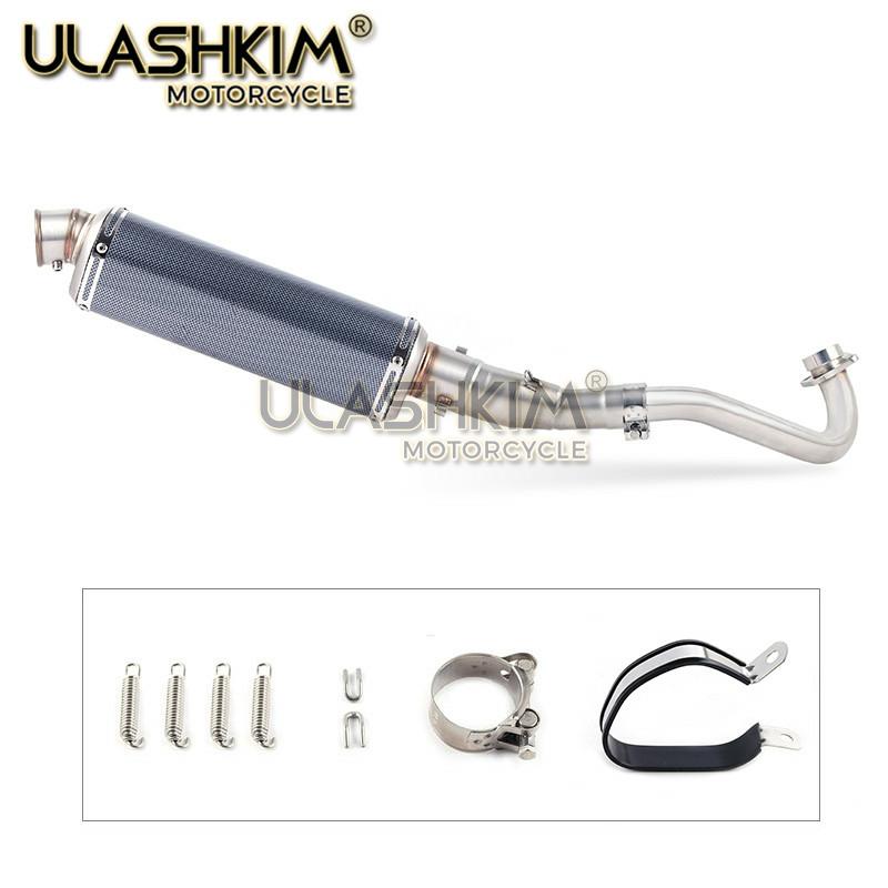 Motorcycle Full System Exhaust Muffler Escape Middle Link Pipe Slip On For yamaha XMAX300 XMAX250 XMAX400 2017 2018