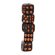 5Pcs Gold Silver Skull Dice Grinning Skull Deluxe Devil Poker Dice Play Game Dice Tower with Death Table Pub Bar Party Game Tool