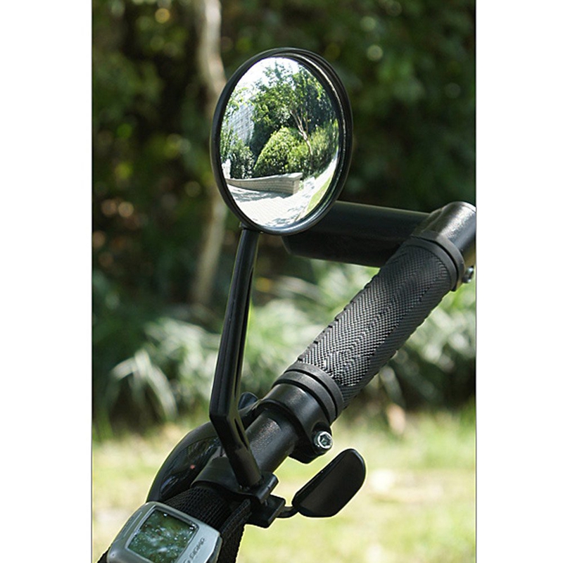 Mirror of bicycle handlebar with support mirror safety reflective convex mirror
