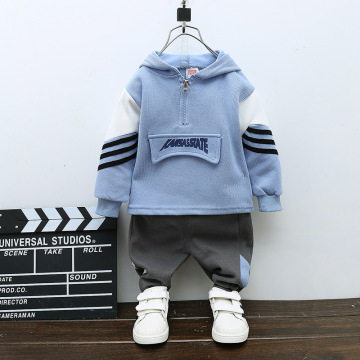 Winter Baby Boys Clothing Sets Plus velvet Toddler Boys Girls Warm Hooded Coats Pants Suit Kids Thick Tracksuit Clothes Set