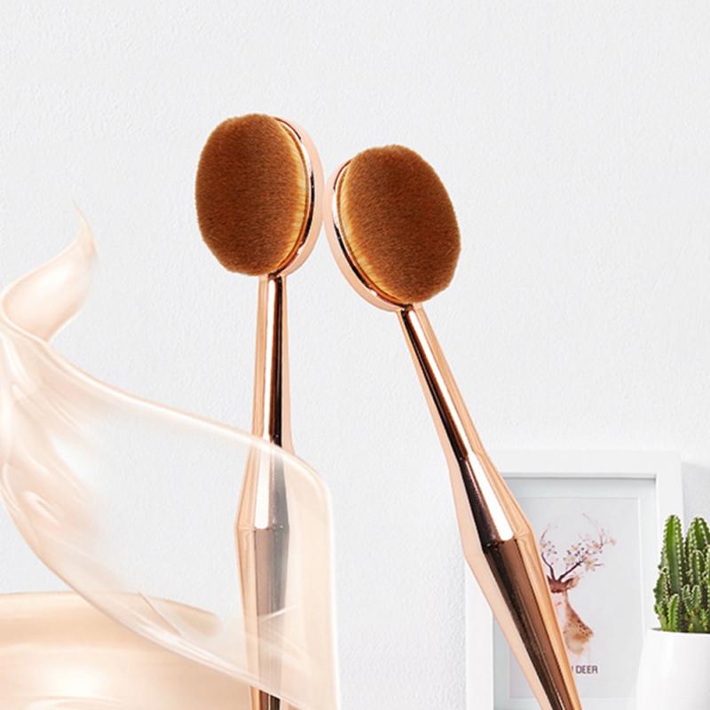 1PC Single Foundation Liquid Brush Golden Makeup Brush Cream Powder Professional Makeup Brush Tool Toothbrush Oval Cosmetic