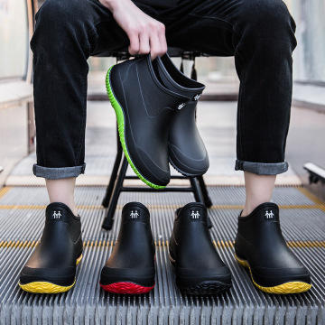 New Arrival Unisex Rubber Rain Boot Ankle Waterproof Non-Slip Chelsea Booties Easy On Fashion Couples Boots boots men work boots